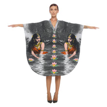 Load image into Gallery viewer, LOTUS LADY HAND PAINTED DEEP V KAFTAN
