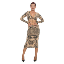 Load image into Gallery viewer, ESOTERIC YARDAGE RING MIDI SKIRT
