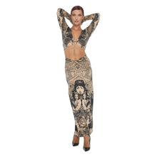 Load image into Gallery viewer, CURRENCY CHAOS RING MAXI SKIRT
